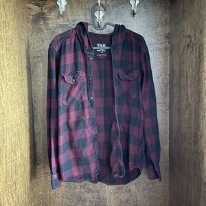 TNA plaid button up